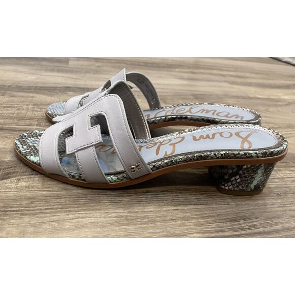 Sam Edelman Women's Light Blue Snake Illie Slip On Sandals Size 8.5 - Picture 2 of 4